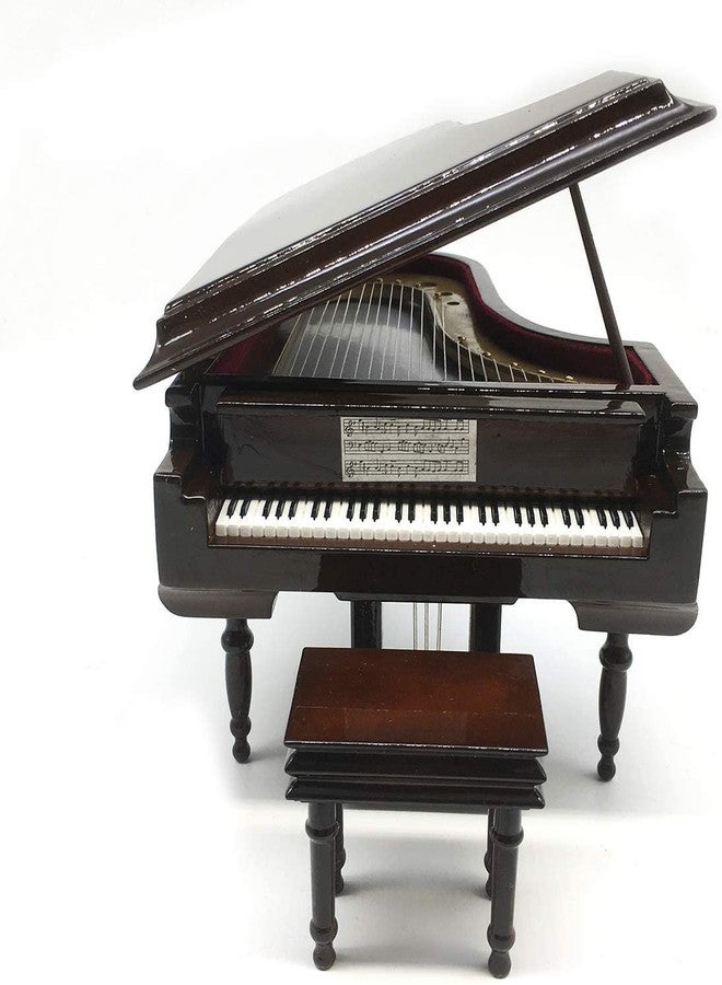 SHTWX Piano Music Box with Bench and Black Case Musical Boxes Gift for Christmas/Birthday/Valentine's Day, Melody For Elise - Image 5